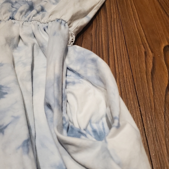 Lulus On A Road Trip Blue Tie-Dye Short Sleeve Romper Active Oversized Casual XL - Picture 8 of 14